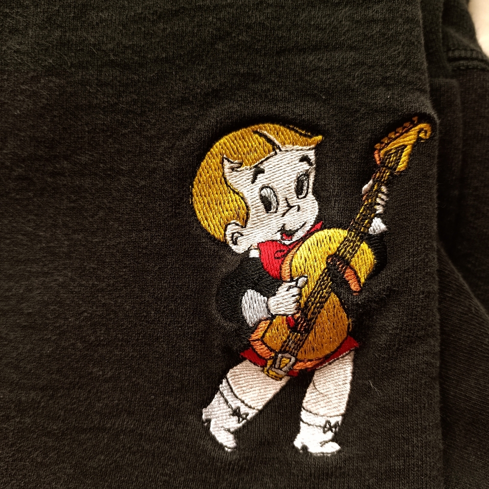 RARE Vintage 90s Richie Rich Embroidered Sweatshirt Made In USA Super Cotton